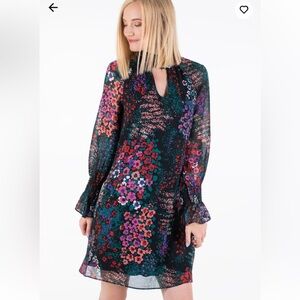 MOLLY Bracken size xsmall black floral boho dress; new with tags